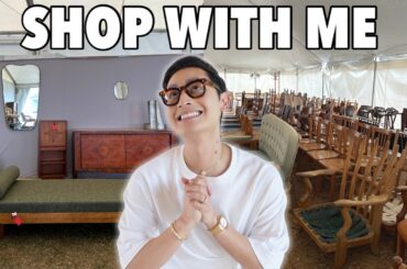 VINTAGE & ANTIQUE SHOP WITH ME AT THE LARGEST ANTIQUES FAIR IN THE COUNTRY! FURNITURE & DECOR