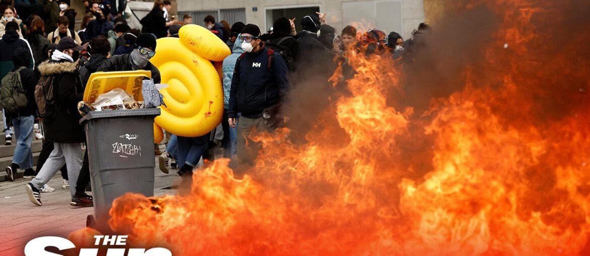 Clashes erupt in Rennes as protesters rally against French pension reform Clashes erupt in Rennes as protesters rally against French pension reform