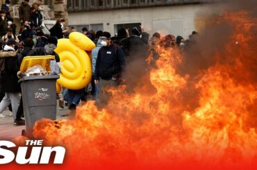 Clashes erupt in Rennes as protesters rally against French pension reform