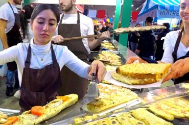 Iconic French Street Food. Sandwiches with Melted Cheese "Croque Monsieur", Baguette & French Toast