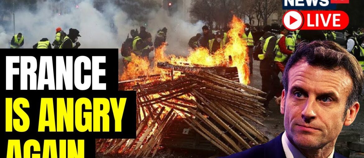 Protesters Clash Against Security Forces; Set Macron's Favorite Restaurant On Fire | France Protest Protesters Clash Against Security Forces; Set Macron's Favorite Restaurant On Fire | France Protest