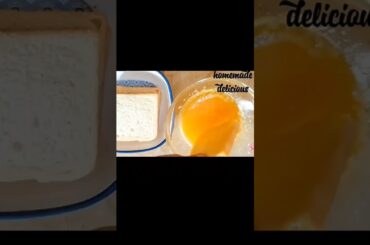 french toast tasty delicious and easy cook recipe#shorts@Homemade delicious