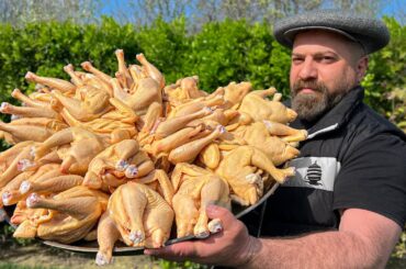 The Signature Snack Of Oriental Cuisine! Shawarma with Fried Chicken on a Spit