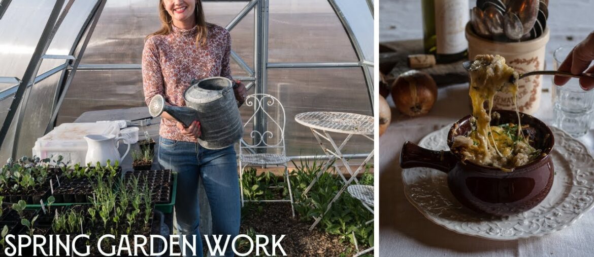 Come work in the VEG GARDEN with me! | French Onion Soup