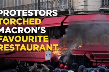 France Protest Live : Macron's Favourite Paris Restaraunt Left Charred After Latest Round Of Protest