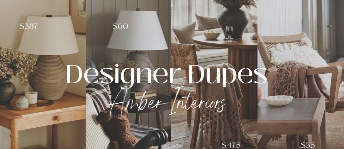 Designer Home Decor Dupes || Designer Look For Less || Amber Interiors Designer Home Decor Dupes || Designer Look For Less || Amber Interiors