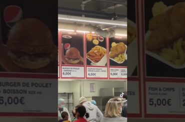 French Costco Food Court #France #Food #FoodCourt