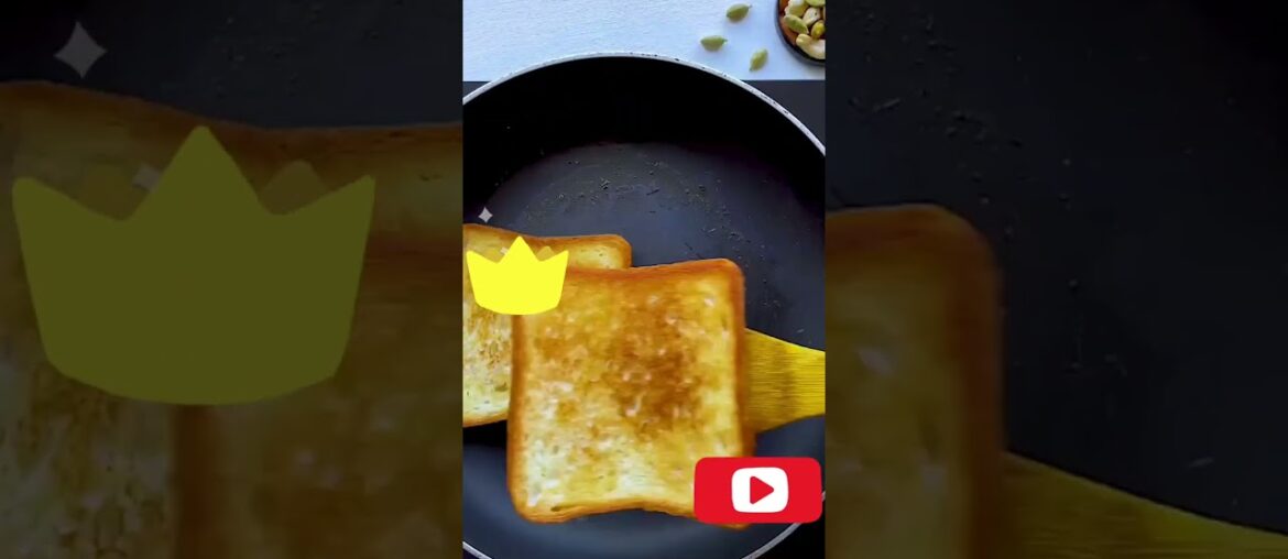 Eggless french toast | fried milk toast | 2 minutes breakfast recipe | #food #shortsfeed #youtube