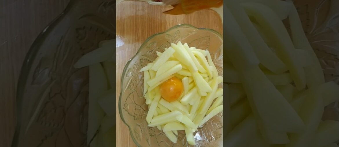 Crispy Egg Fries recipe | SPICY Egg French Fries | potato recipe |  potato fries recipe #ytshorts