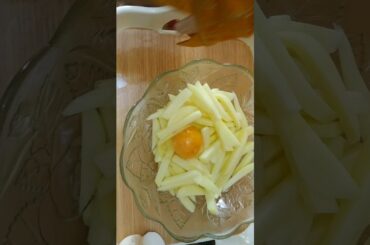 Crispy Egg Fries recipe | SPICY Egg French Fries | potato recipe |  potato fries recipe #ytshorts