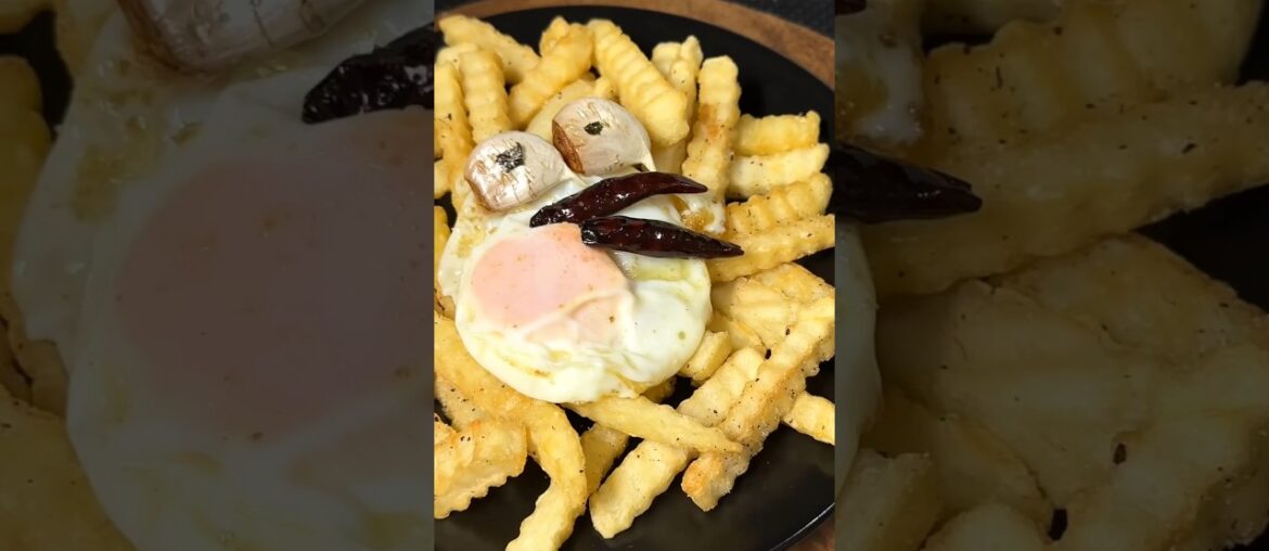 French fries and Spanish fried egg | Reference recipe @KOUSEI0828