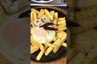 French fries and Spanish fried egg | Reference recipe @KOUSEI0828