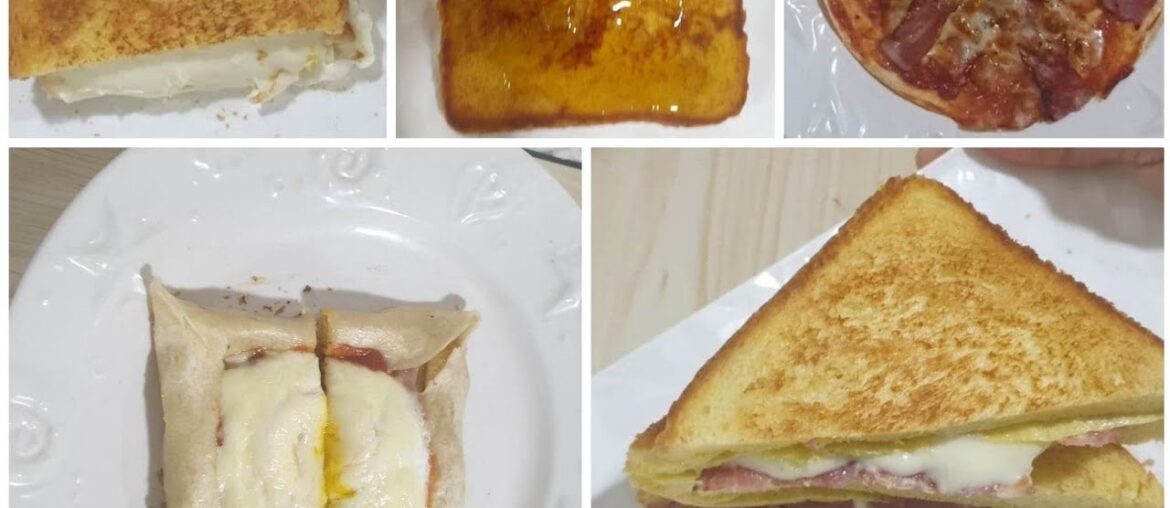 5 Easy Breakfast Recipes |French Toast | Egg Bacon Sandwich | Tortilla Wrap | Tortilla Pizza