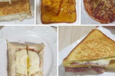 5 Easy Breakfast Recipes |French Toast | Egg Bacon Sandwich | Tortilla Wrap | Tortilla Pizza