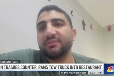 Customer Trashes Counter, Rams Tow Truck Into Maryland Restaurant | NBC4 Washington