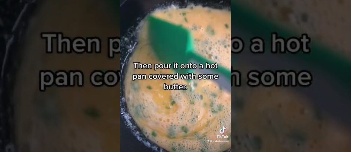 Easy French style omelette with fresh herbs. Not perfect!