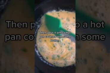 Easy French style omelette with fresh herbs. Not perfect!