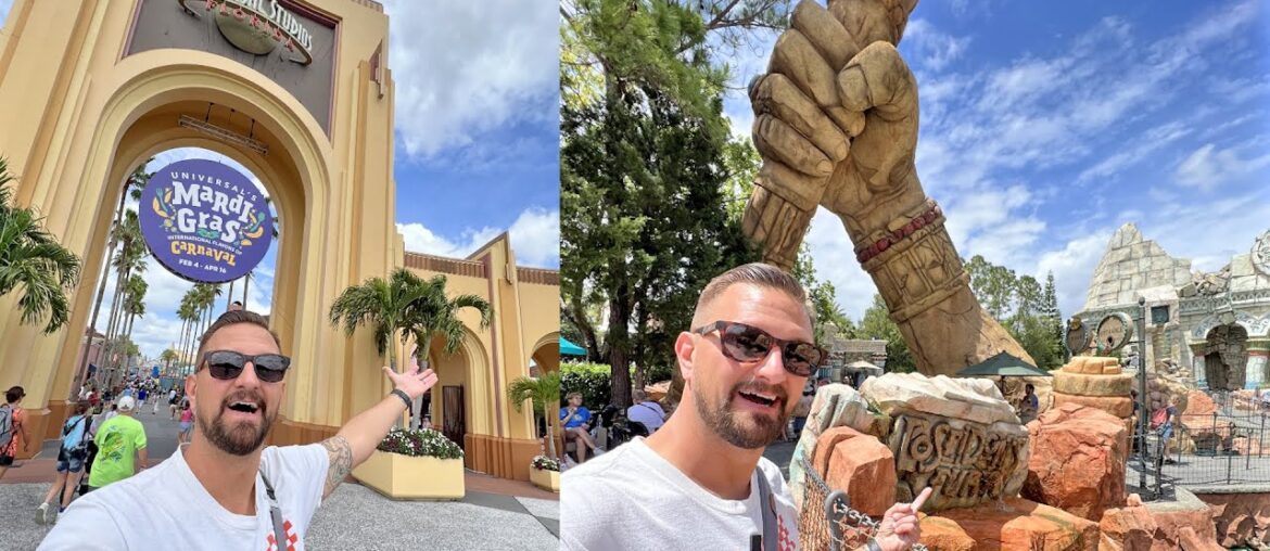 Universal Orlando Construction Updates, Poseidon's Fury Closing Soon & Trying More Mardi Gras Food!