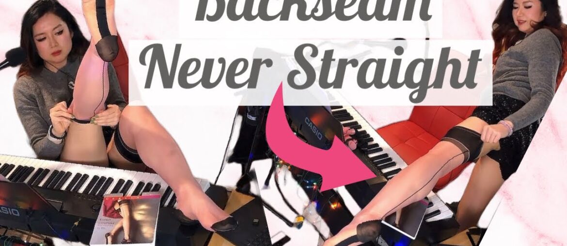 French Fully Fashioned Backseam Thigh High Vintage Nylon Stockings Try On, Cervin Pantyhose Feet Toe