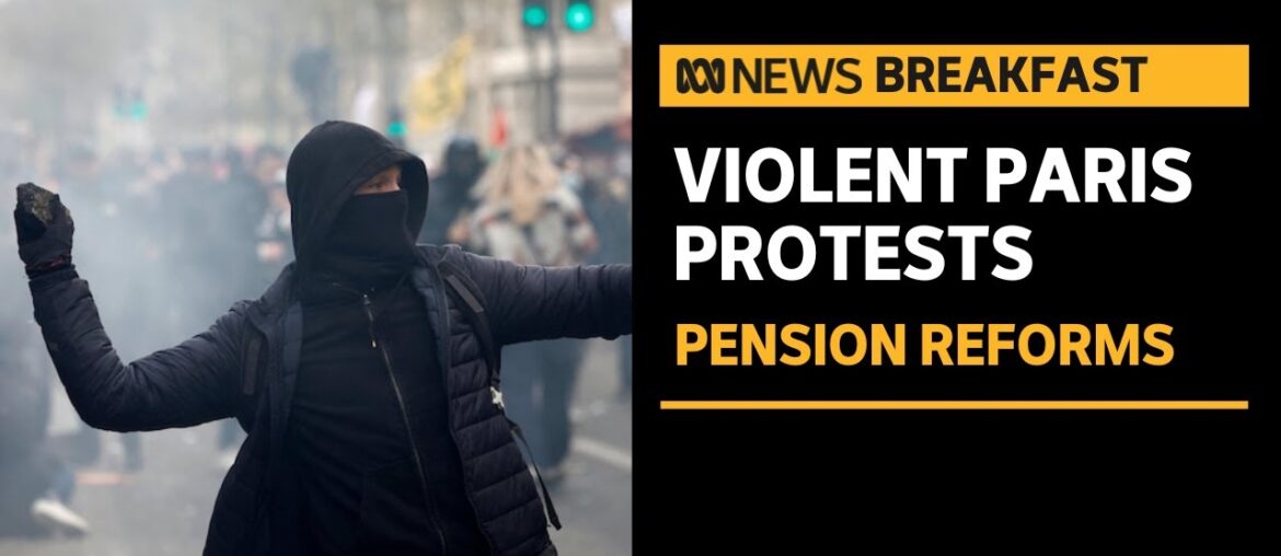 Violent clashes erupt in Paris on eve of pension reform vote | ABC News Violent clashes erupt in Paris on eve of pension reform vote | ABC News