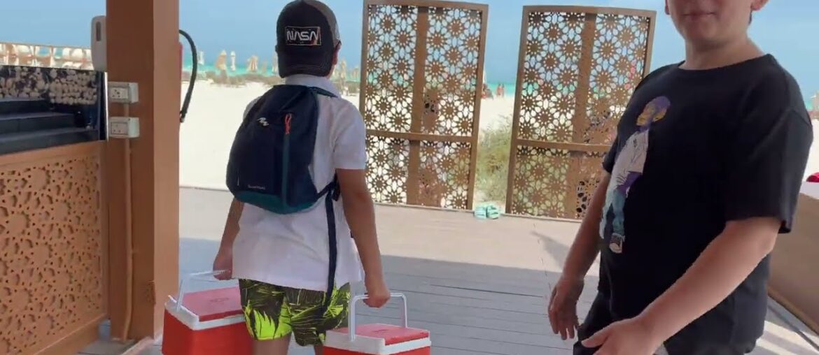 Abu Dhabi Family Trip: Day 9: The Day at Rotana Saadiyat Hotel. Beach, Breakfast, Lunch and Dinner