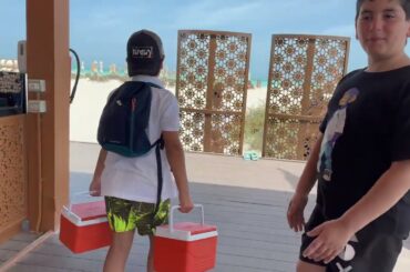 Abu Dhabi Family Trip: Day 9: The Day at Rotana Saadiyat Hotel. Beach, Breakfast, Lunch and Dinner