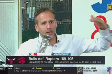 KJM | Max Kellerman EXCITED by Zach LaVine gets 39 Pts as Bulls def. Raptors to face Heat
