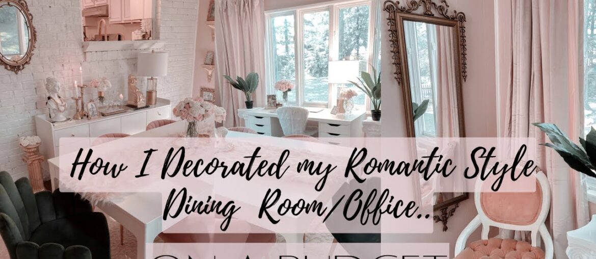 How I Decorated my Modern, Romantic, Parisian Style Dining Room/Office Space on a Budget ~ How to How I Decorated my Modern, Romantic, Parisian Style Dining Room/Office Space on a Budget ~ How to