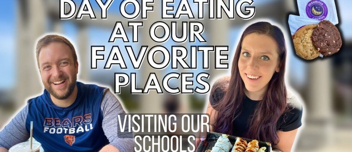 A DAY OF EATING AT OUR FAVORITE PLACES | Visiting Our Schools | ISU & UIS Vlog A DAY OF EATING AT OUR FAVORITE PLACES | Visiting Our Schools | ISU & UIS Vlog