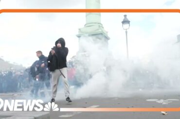 Protests in France over government pension reforms