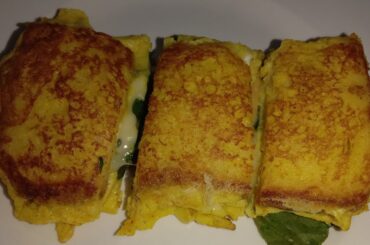 Egg Toast recipe restaurant style || Korean Style Eggs French toast Recipe || Cheese Omlate Recipe