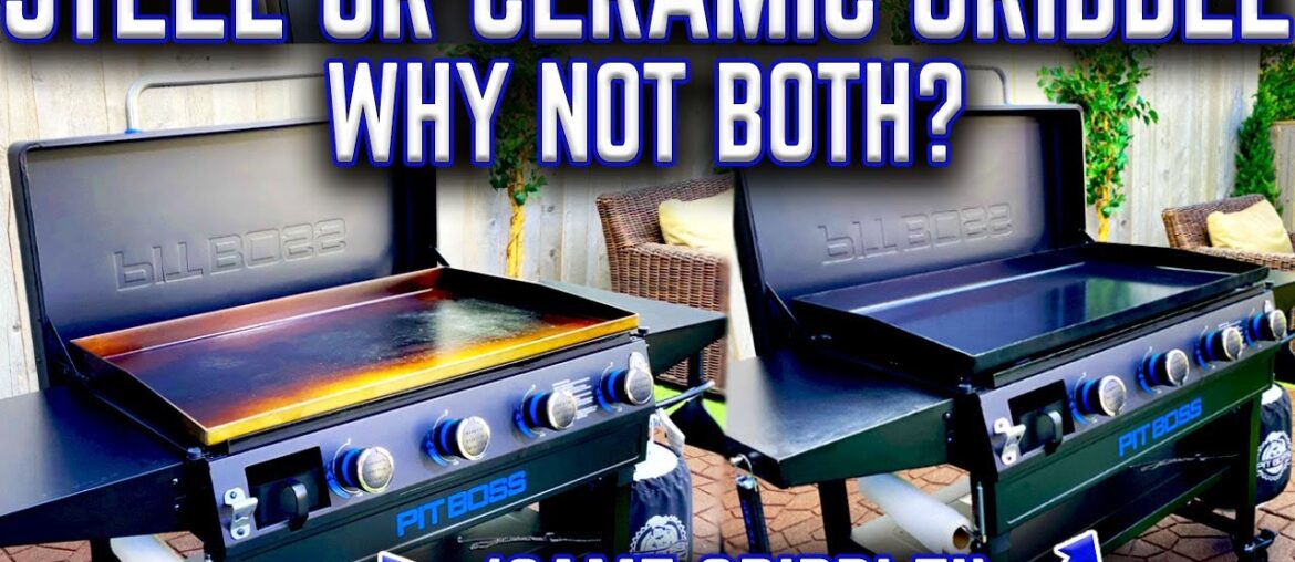 STEEL OR CERAMIC GRIDDLE TOP? WHY NOT BOTH?! INTRODUCING THE NEW PIT BOSS DELUXE GRIDDLE! FIRST COOK