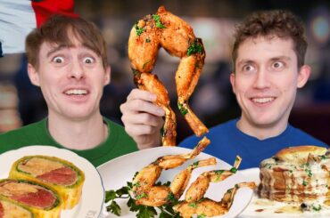 Brits try Michelin star Frogs Legs!