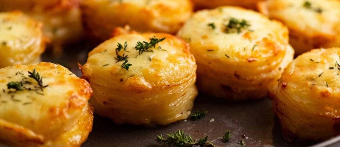 Mini Potato Dauphinoise (Gratin Stacks)