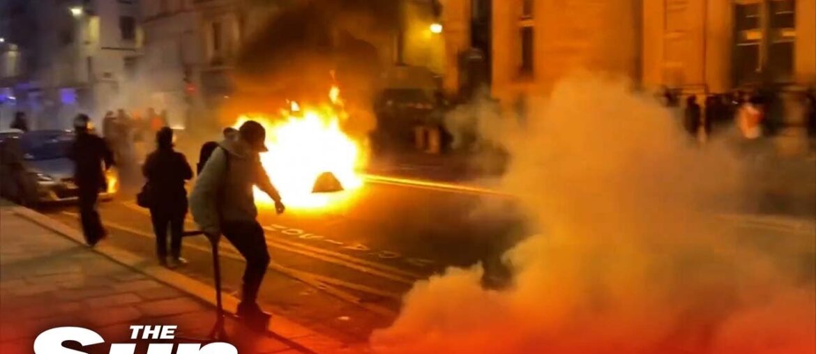 Paris streets continue to burn as Macron addresses pension reform protests Paris streets continue to burn as Macron addresses pension reform protests