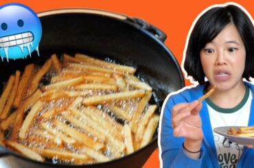 COLD OIL For the BEST French Fries?! - Less Oil, No Spatter, No Double Frying!