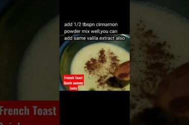 French Toast|Easy Tasty Quick recipe #healthy #quickrecipe #shorts #viral#cuisine#foodie #subscribe