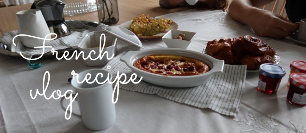 Easy French recipe Clafoutis aux framboises/vlog