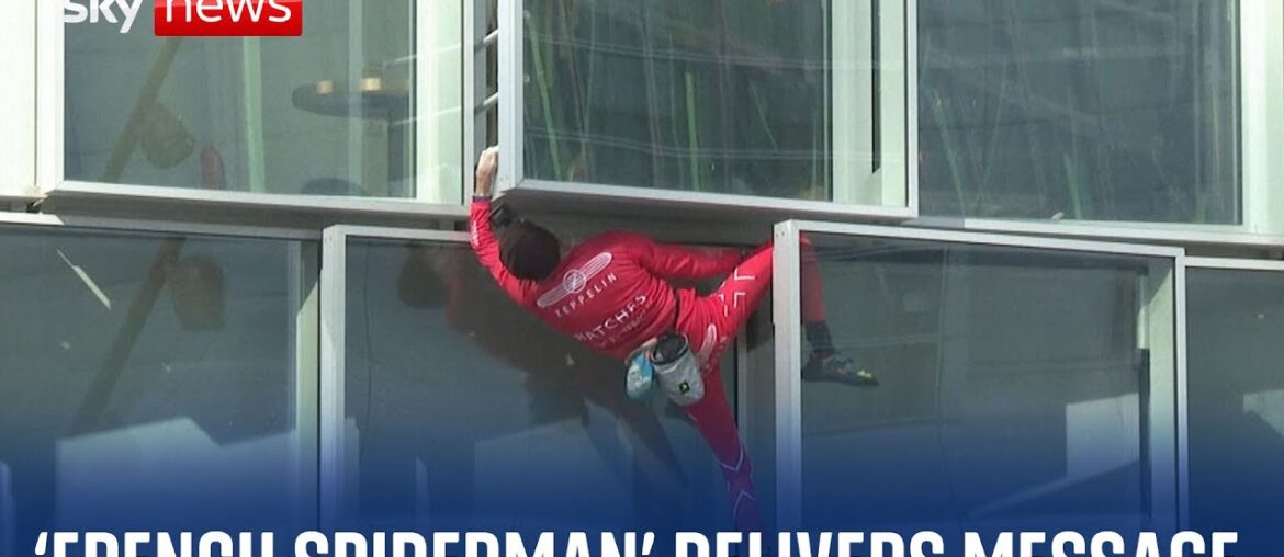 France protests: 'French Spiderman' scales skyscraper to send message to President Macron