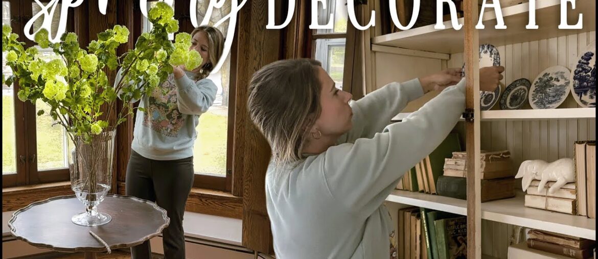 Spring Decorate with Me: French Farmhouse Living Room | Vintage Decor, English Country Aesthetic