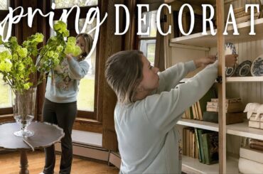 Spring Decorate with Me: French Farmhouse Living Room | Vintage Decor, English Country Aesthetic