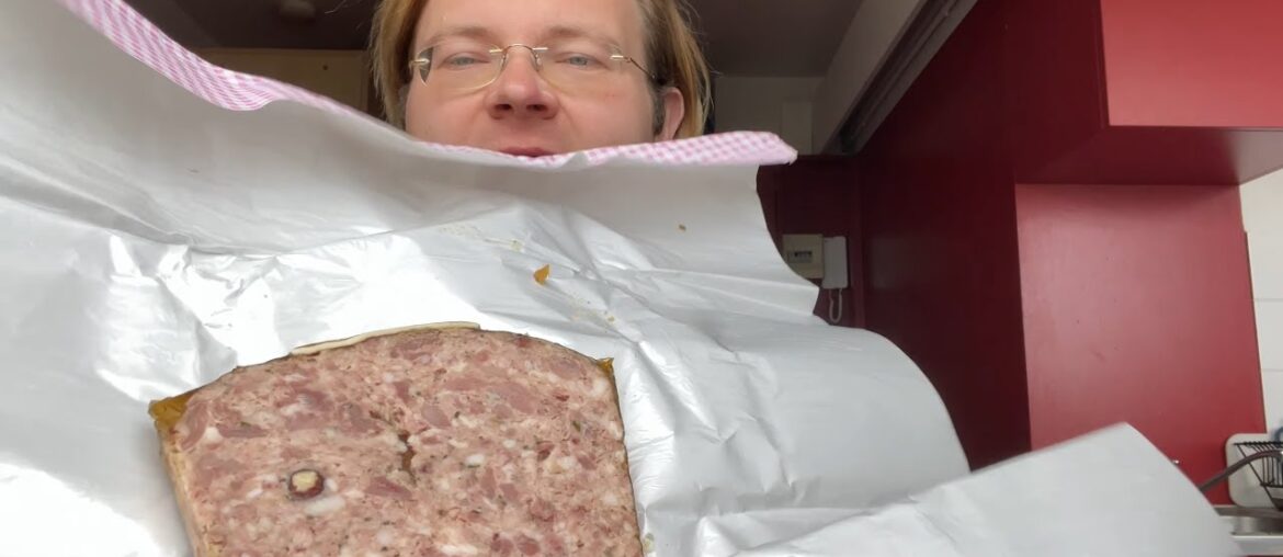 American in France tries unusual french food : Rabbit Terrine with Hazelnuts