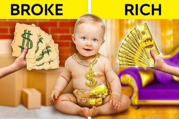I WAS ADOPTED BY BILLIONAIRES || Funny Rich vs Poor Parenting Hacks by 123 GO! CHALLENGE