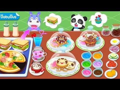 baby Panda cafe| making desserts and be a host of coffee shop|baby Panda gameplay video baby Panda cafe| making desserts and be a host of coffee shop|baby Panda gameplay video
