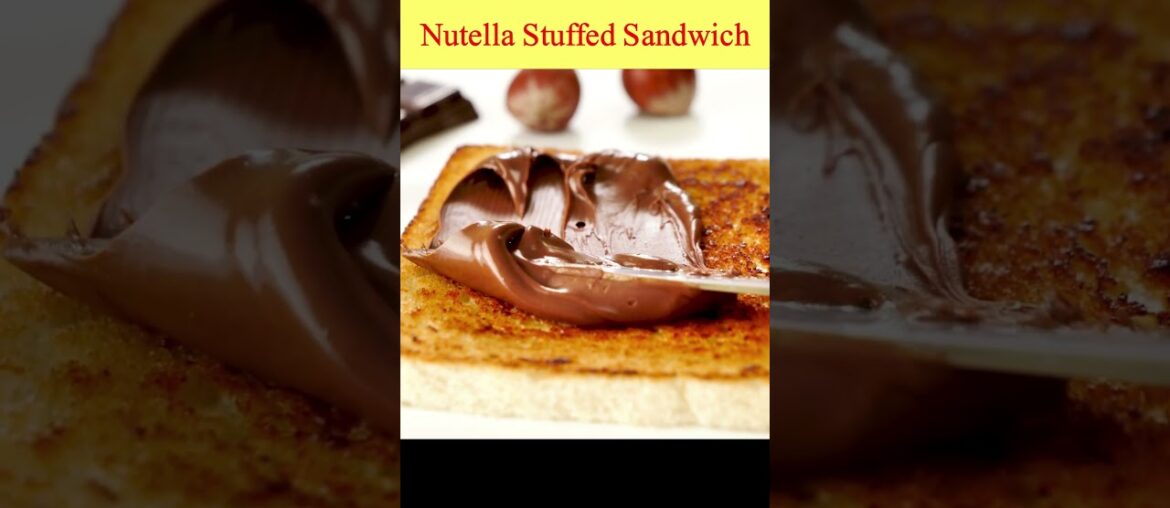 Nutella Stuffed Sandwich With Cream | French Toast | Sweet Bread #shorts #sandwich #food