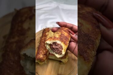 french toast sausage roll ups#easy breakfast recipes # viral breakfast recipes