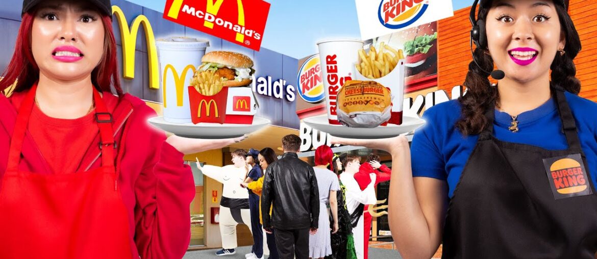 MC DONALDS VS BURGERKING DRIVE-THRU CHALLENGE | I BUILD MY OWN RESTAURANT BY CRAFTY HACKS PLUS MC DONALDS VS BURGERKING DRIVE-THRU CHALLENGE | I BUILD MY OWN RESTAURANT BY CRAFTY HACKS PLUS