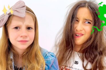 Nastya teaches her school friend to take care of her appearance