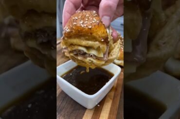 Easy french dip sliders. #recipe #cooking #shorts
