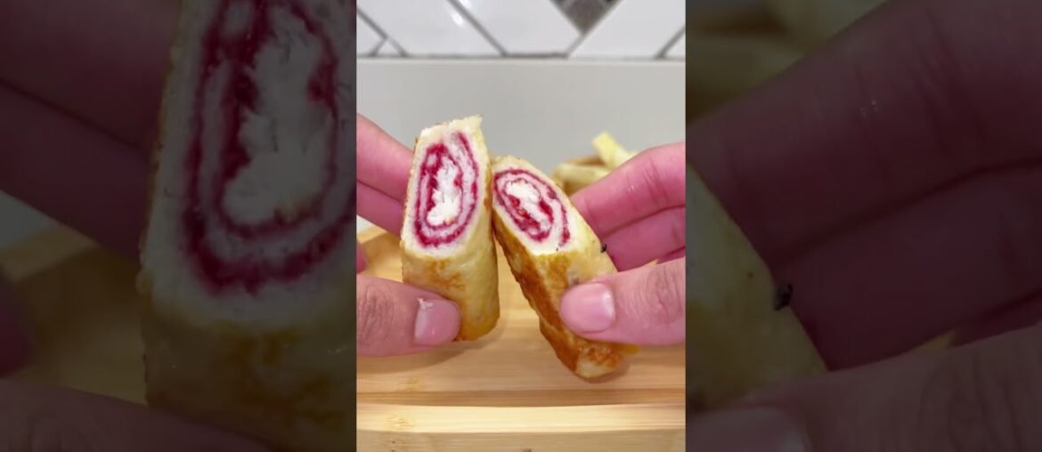 BLW Raspberry French Toast Roll Ups. Baby led weaning recipe